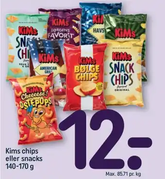 REMA 1000 KIMS chips eller snacks tilbud