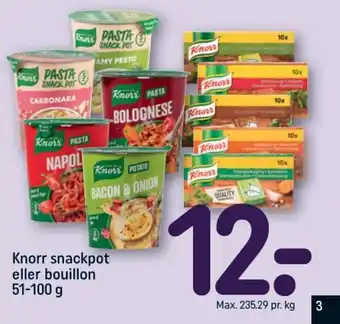 REMA 1000 KNORR snackpot eller bouillon tilbud