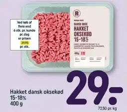 REMA 1000 REMA 1000 Hakket dansk oksekød 15-18% tilbud