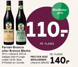 SPAR Fernet-Branca eller Branca Menta tilbud