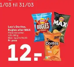 SPAR Lay's Doritos, Bugles eller MAX tilbud