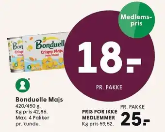 SPAR Bonduelle Majs tilbud