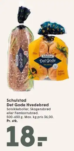 SPAR SCHULSTAD DET GODE HVEDEBRØD 500-650 G tilbud