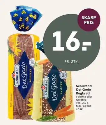 SPAR SCHULSTAD DET GODE RUGBRØD tilbud