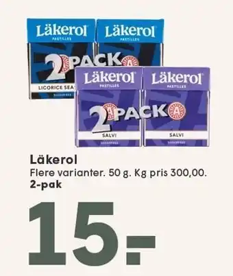 SPAR Läkerol 50 g tilbud