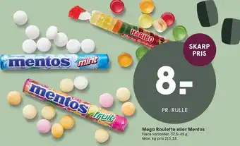 SPAR Mega Roulette eller Mentos tilbud