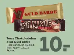 SPAR Toms Chokoladebar eller Guld Barre tilbud