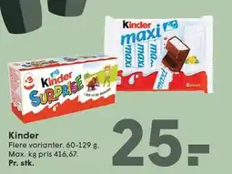 SPAR Kinder 60-129 g tilbud