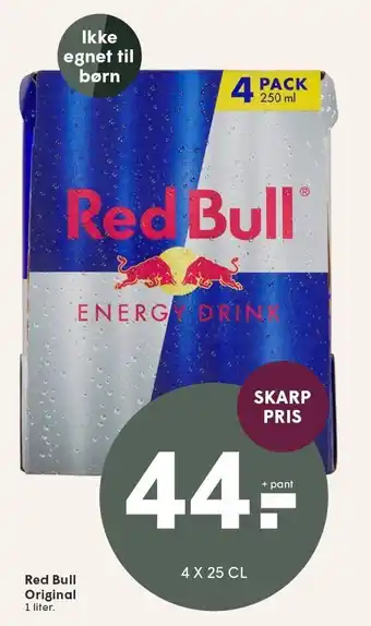 SPAR RED BULL ORIGINAL 4 X 25 CL tilbud