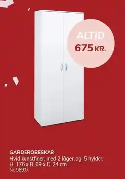 Daells Bolighus GARDEROBESKAB tilbud