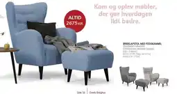 Daells Bolighus ØREKLAPSTOL MED FODSKAMMEL tilbud