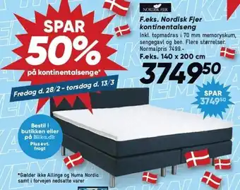 Bilka SPAR 50% på kontinentalsenge tilbud