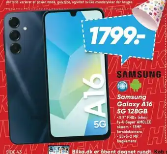 Bilka Samsung Galaxy A16 5G 128GB tilbud