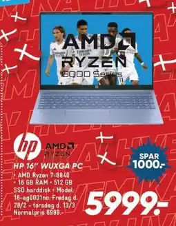 Bilka HP 16 WUXGA PC tilbud