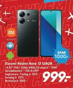 Bilka Xiaomi Redmi Note 13 128GB tilbud