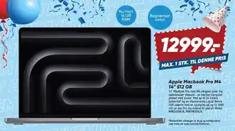 Bilka Apple Macbook Pro M4 14'' 512 GB tilbud