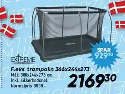 Bilka Extreme trampolin 366x244x273 tilbud