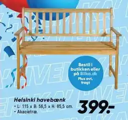 Bilka Helsinkki havebænk tilbud