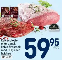 REMA 1000 Kalveculotte eller dansk kalve flatsteak med BBQ eller hvidløg tilbud