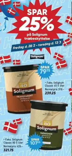 Bilka SPAR 25% på Solignum træbeskyttelse tilbud