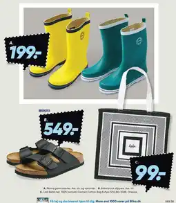 Bilka Reima gummistøvler, Birkenstock slippers eller Lala Berlin net tilbud