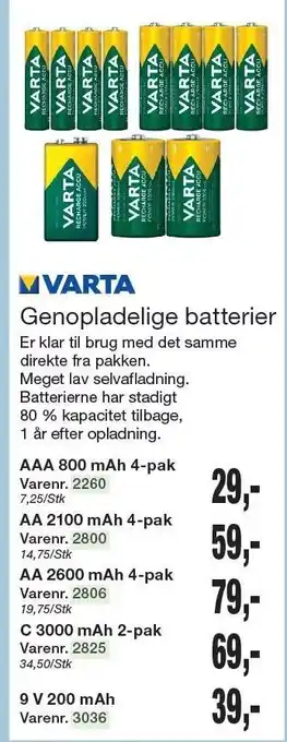 Harald Nyborg Genopladelig batterier tilbud