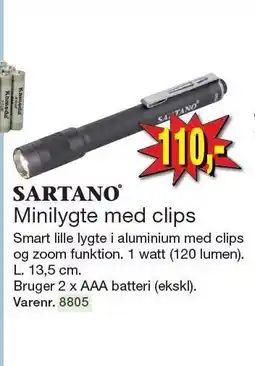 Harald Nyborg Minilygte med clips tilbud