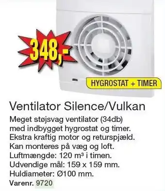 Harald Nyborg Ventilator Silence/Vulkan tilbud