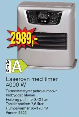 Harald Nyborg Laserovn med timer 4000 W tilbud