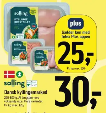 Føtex SALLING Dansk kyllingemarked tilbud