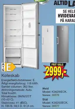 Harald Nyborg Køleskab tilbud