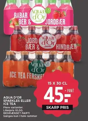 MENY AQUA D'OR SPARKLES ELLER ICE TEA tilbud