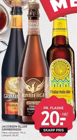 MENY JACOBSEN ELLER GRIMBERGEN tilbud