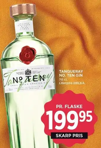 MENY TANQUERAY NO. TEN GIN tilbud