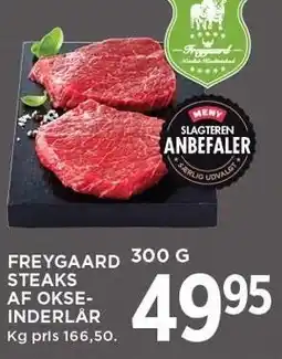 MENY FREYGAARD STEAKS AF OKSEINDERLÅR tilbud