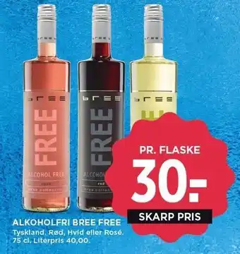 MENY ALKOHOLFRI BREE FREE tilbud