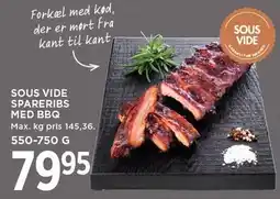 MENY SOUS VIDE SPARERIBS MED BBQ tilbud