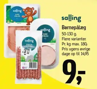 Føtex SALLING Børnepålæg tilbud