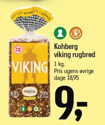 Føtex KOHBERG viking rugbrød tilbud