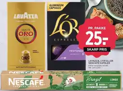 MENY LAVAZZA, L'OR ELLER NESCAFÉ KAPSLER tilbud