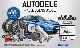 Thansen AUTODELE tilbud