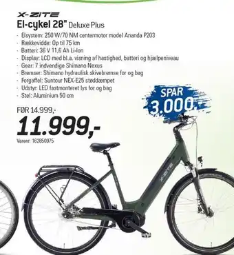 Thansen El-cykel 28'' Deluxe Plus tilbud