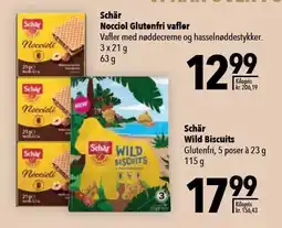 Citti Schär Nocciol Glutenfri vafler eller Schär Wild Biscuits tilbud