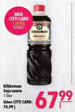 Citti Kikkoman Soja-sauce 1 liter tilbud