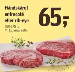 Føtex Håndskåret entrecoté eller rib-eye tilbud