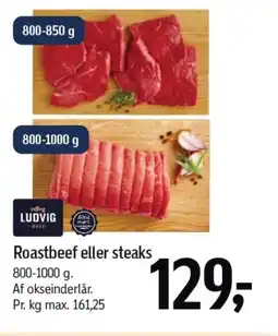 Føtex LUDVIG Roastbeef eller steaks tilbud