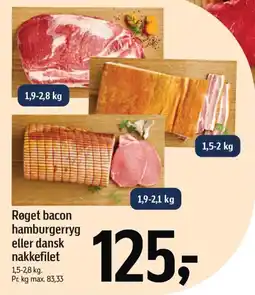 Føtex Røget bacon hamburgerryg eller dansk nakkefilet tilbud