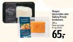 Føtex Skagen laksestykke eller Salling Princip torskeloins tilbud