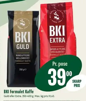 Min Købmand BKI Formalet Kaffe tilbud