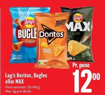 Min Købmand Lay's Doritos, Bugles eller MAX tilbud